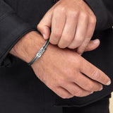 Forever Yours: Men's Engraved Bracelet - Silver