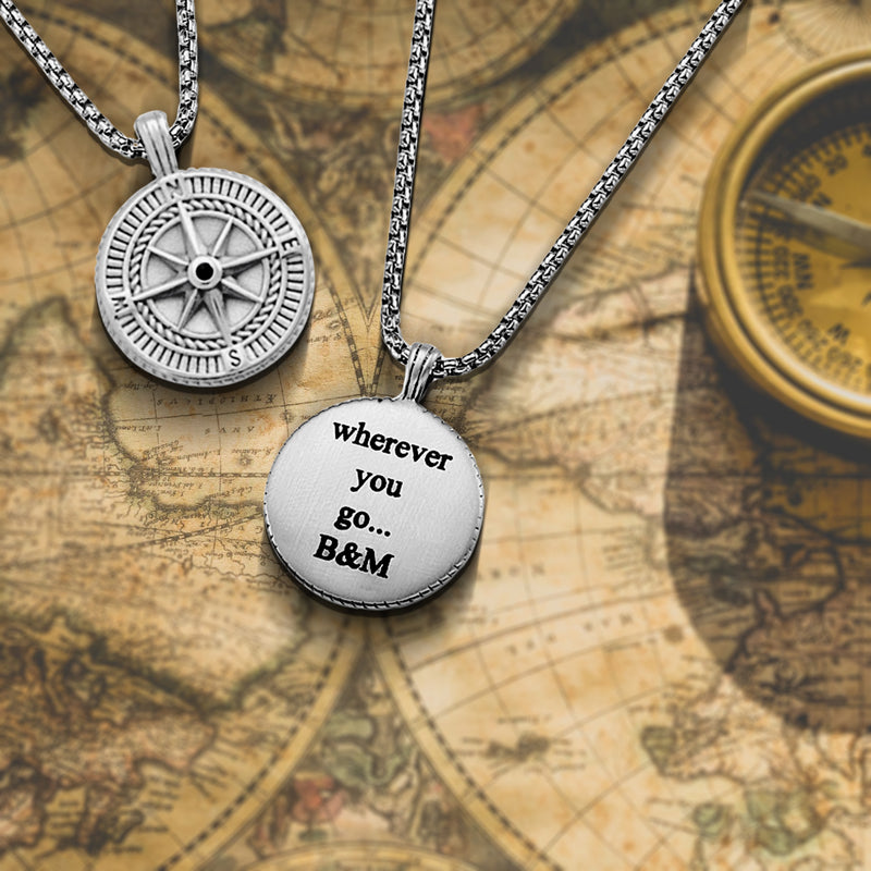 Find Your Path: Men's Compass Necklace