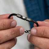 Together Forever: Men's Engraved Bracelet - Black