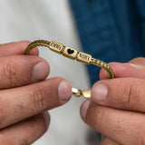 Together Forever: Men's Engraved Bracelet - Gold