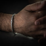 Together Forever: Men's Engraved Bracelet - Silver