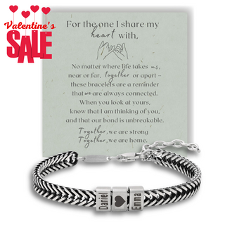 Forever Yours: Men's Engraved Bracelet - Silver