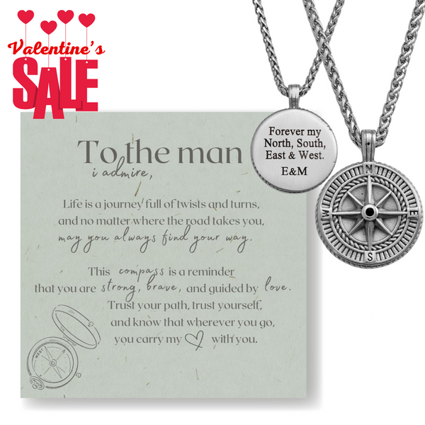 Find Your Path: Men's Compass Necklace